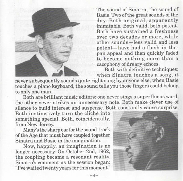 Frank Sinatra And Count Basie Orchestra : Sinatra-Basie (An Historic Musical First) (CD, Album, RE)