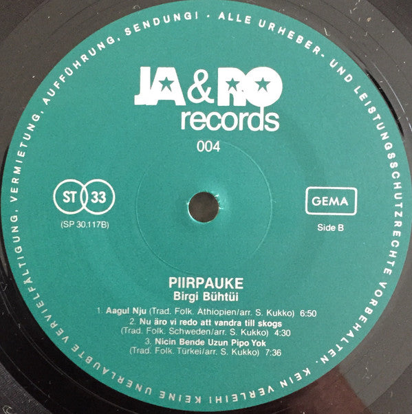Piirpauke : Birgi Bühtüi (LP, Album)