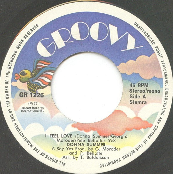 Donna Summer : I Feel Love / Can't We Just Sit Down (And Talk It Over) (7", Single)