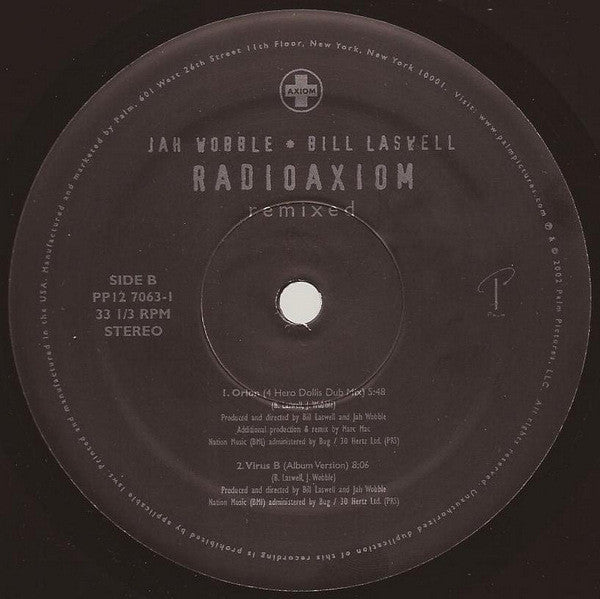 Jah Wobble & Bill Laswell : Radioaxiom Remixed (12", Ltd)