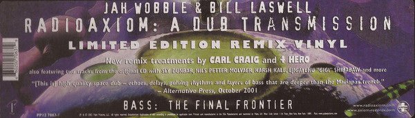 Jah Wobble & Bill Laswell : Radioaxiom Remixed (12", Ltd)