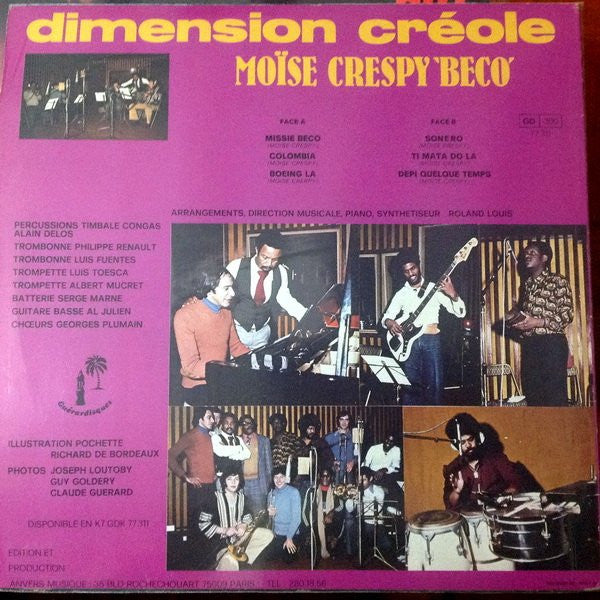 Moïse Crespy 'Beco'* : Salsa - Dimension Créole (LP, Album)
