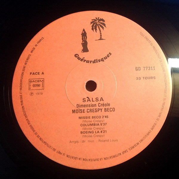 Moïse Crespy 'Beco'* : Salsa - Dimension Créole (LP, Album)