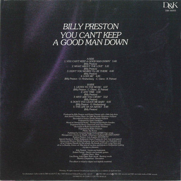 Billy Preston : You Can't Keep A Good Man Down (LP, Album)