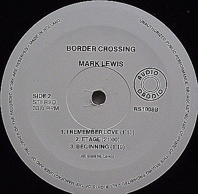 Mark Lewis (9) : Border Crossing (LP, Album)