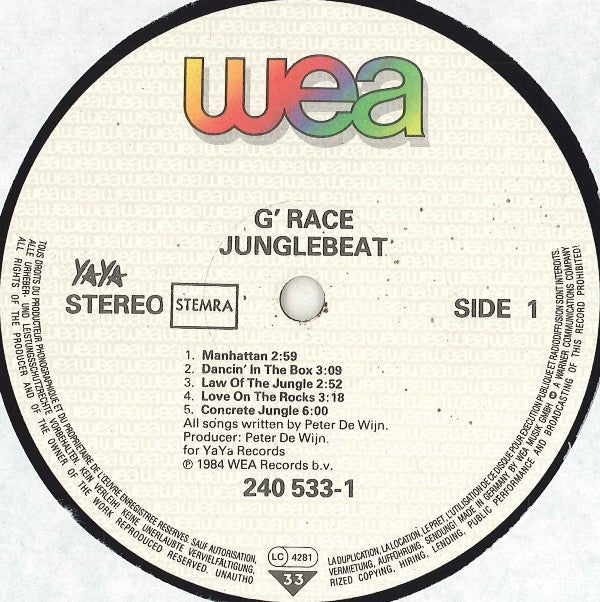 G'Race : Junglebeat (LP, Album)