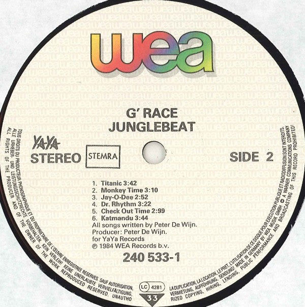 G'Race : Junglebeat (LP, Album)