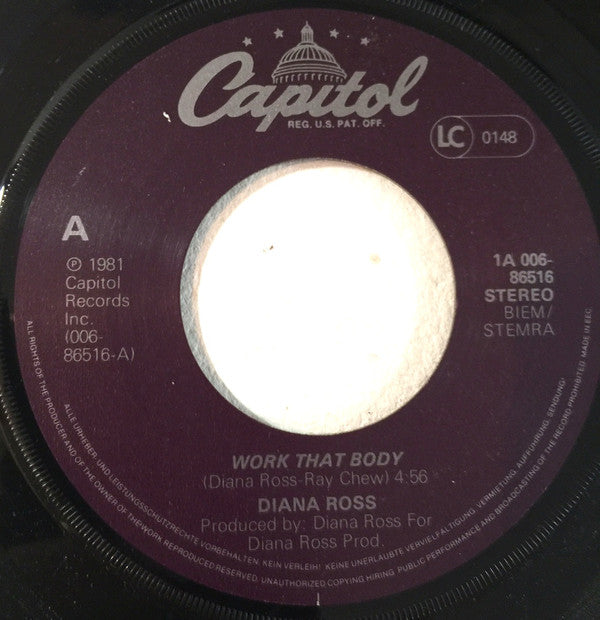 Diana Ross : Work That Body (7", Single)