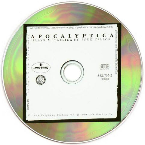 Apocalyptica : Plays Metallica By Four Cellos (CD, Album)