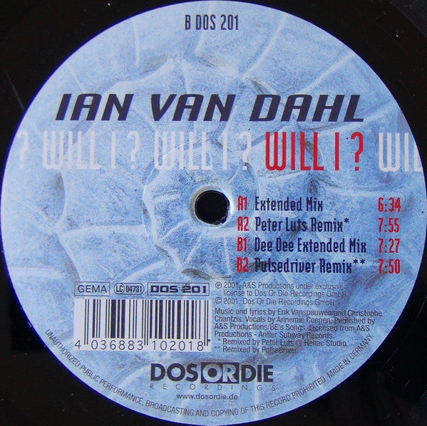 Ian Van Dahl : Will I ? (12")