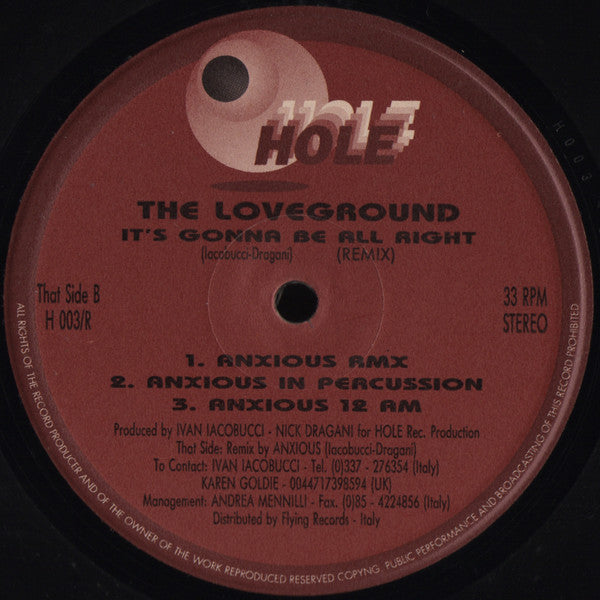 Ivan Iacobucci And Nick Dragani Presents The Loveground : It's Gonna Be All Right (Remixes) (12")