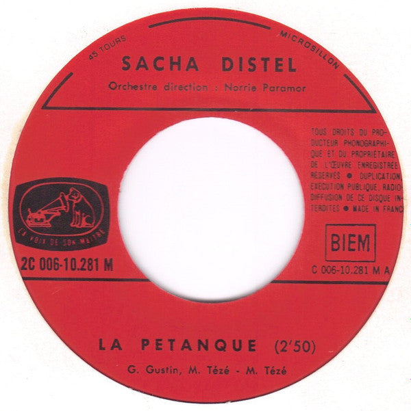 Sacha Distel : La Pétanque / Mon Grand Amour C'est Toi (7", Single)