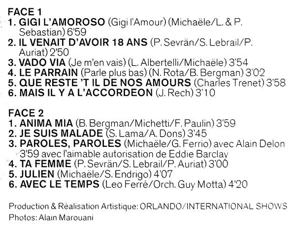 Dalida : Gigi L'Amoroso (LP, Comp)