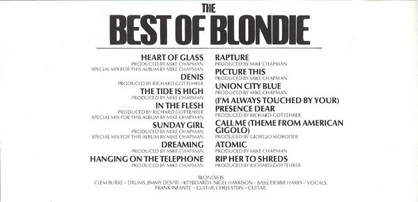 Blondie : The Best Of Blondie (CD, Comp, RE)