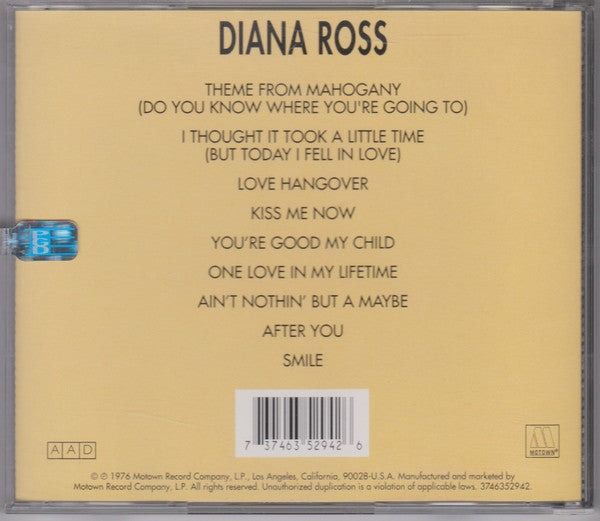 Diana Ross : Diana Ross (CD, Album, RE)