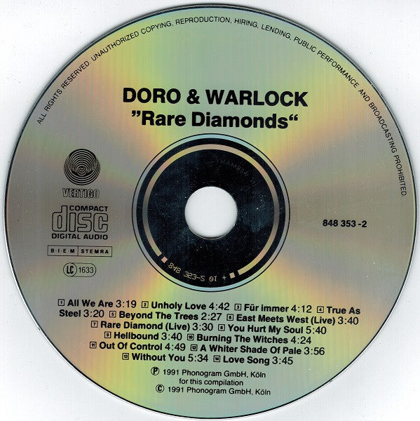 Doro & Warlock (2) : Rare Diamonds (CD, Comp)