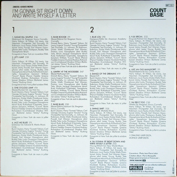 Count Basie : I'm Gonna Sit Right Down And Write Myself A Letter (LP, Mono, RE, Gat)