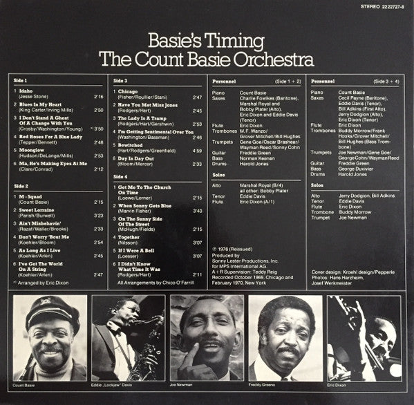Count Basie Orchestra : Basie's Timing (2xLP, Album, RE)