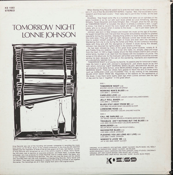 Lonnie Johnson (2) : Tomorrow Night (LP, Comp)