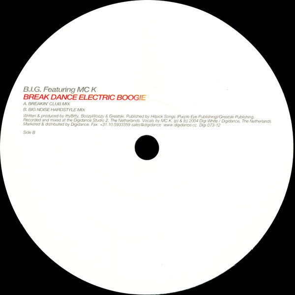 B.I.G. : Break Dance Electric Boogie (12")