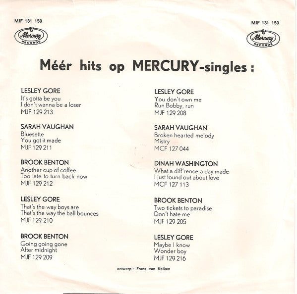 Julie Rogers : The Wedding (La Novia) / The Love Of A Boy (7", Single, Mono)