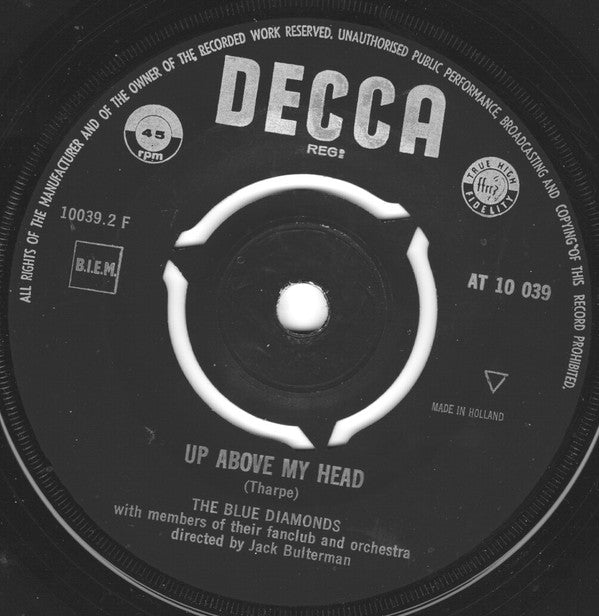 The Blue Diamonds : Hey! Ba-Ba-Re-Bop / Up Above My Head (7", Single, Mono)