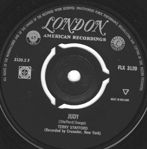 Terry Stafford : Suspicion / Judy (7", Single, Mono)