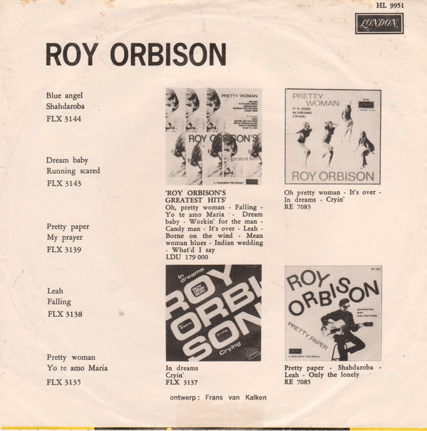 Roy Orbison : Goodnight / Only With You (7", Single, Mono)