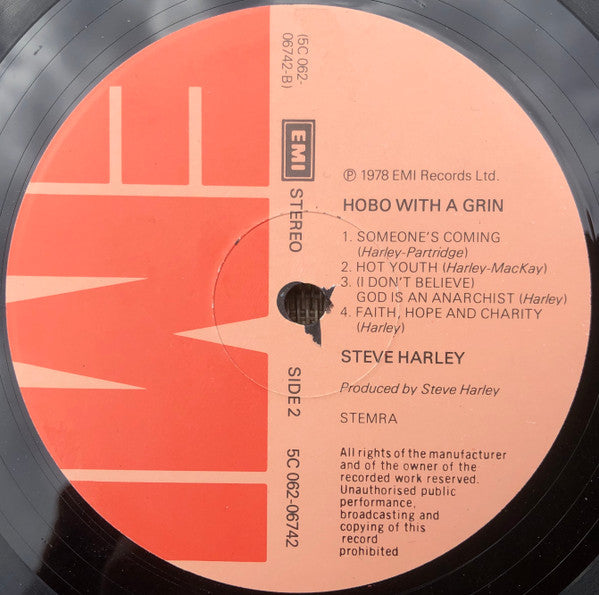 Steve Harley : Hobo With A Grin (LP, Album)