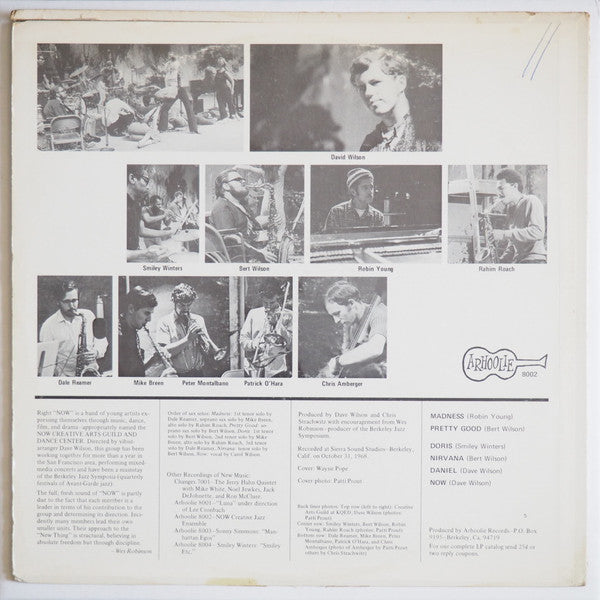 Now Creative Arts Jazz Ensemble : Now (LP, Album)