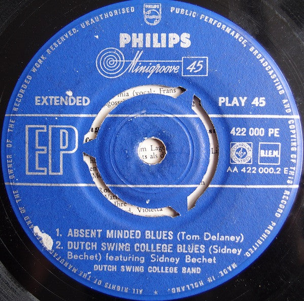 The Dutch Swing College Band With Sidney Bechet : King Porter Stomp (7", EP)