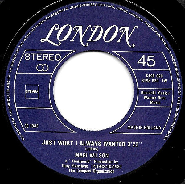 Mari Wilson : Just What I Always Wanted (7", Single)