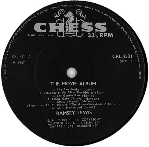 Ramsey Lewis : The Movie Album (LP, Album, Mono)
