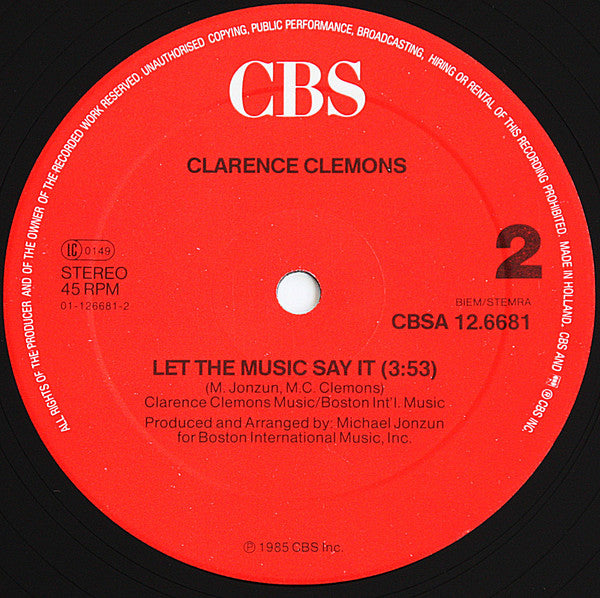 Clarence Clemons And Jackson Browne : You're A Friend Of Mine (12", Maxi)