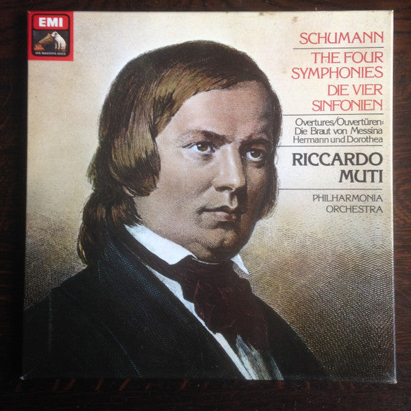 Schumann*, Riccardo Muti, Philharmonia Orchestra : The Four Symphonies, Overtures: Die Braut Von Messina, Hermann Und Dorothea (3xLP, Comp, Quad + Box)