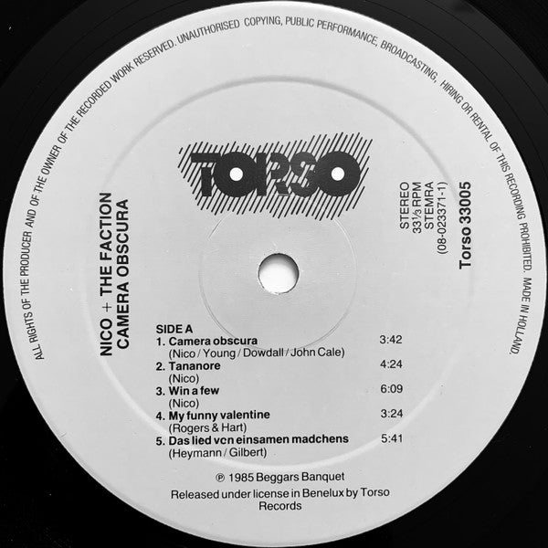 Nico (3) + Faction (3) : Camera Obscura (LP, Album)