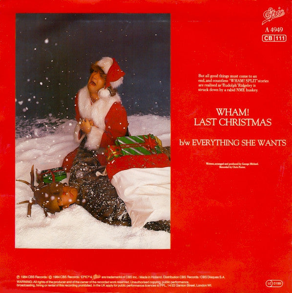 Wham! : Last Christmas (7", Single)