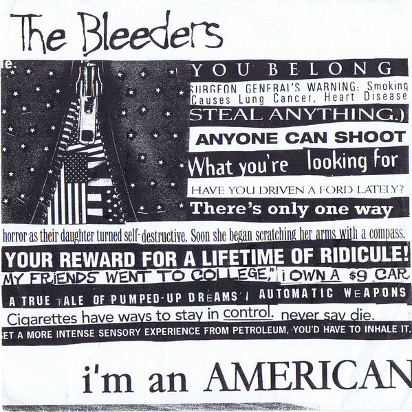 The Bleeders (2) : I'm An American (7", EP, Num, Red)