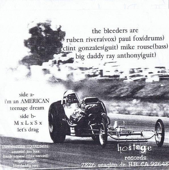 The Bleeders (2) : I'm An American (7", EP, Num, Red)