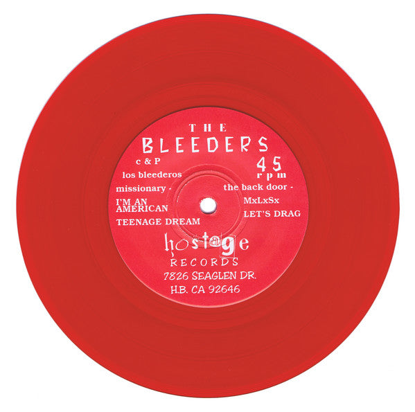 The Bleeders (2) : I'm An American (7", EP, Num, Red)