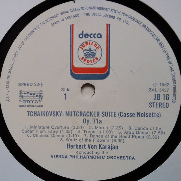Pyotr Ilyich Tchaikovsky / Edvard Grieg, Herbert von Karajan / Wiener Philharmoniker : Nutcracker Suite / Music From Peer Gynt (LP)