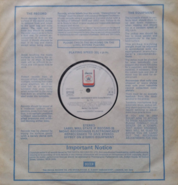 Pyotr Ilyich Tchaikovsky / Edvard Grieg, Herbert von Karajan / Wiener Philharmoniker : Nutcracker Suite / Music From Peer Gynt (LP)