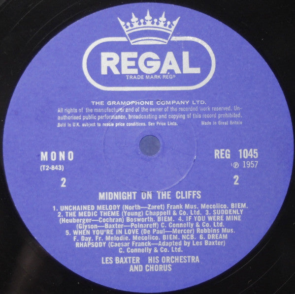 Les Baxter, His Chorus* And Orchestra* : Midnight On The Cliffs (LP, Album, Mono, RE)