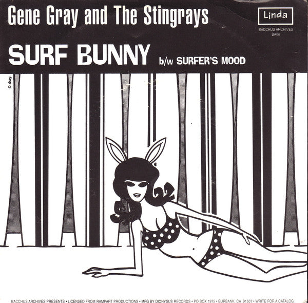Gene Gray And The Stingrays* : Surf Bunny / Surfer's Mood (7", Single, RE)