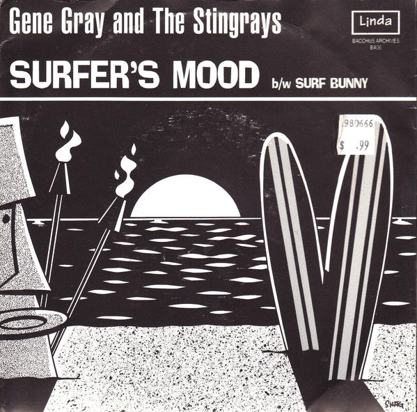Gene Gray And The Stingrays* : Surf Bunny / Surfer's Mood (7", Single, RE)