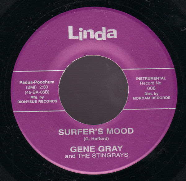 Gene Gray And The Stingrays* : Surf Bunny / Surfer's Mood (7", Single, RE)