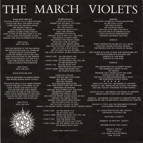 The March Violets : Walk Into The Sun (12", Single)