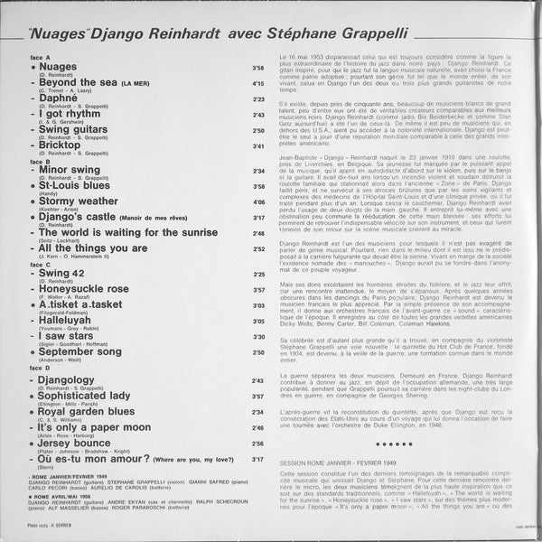 Django Reinhardt : "Nuages" (2xLP, Comp, Gat)