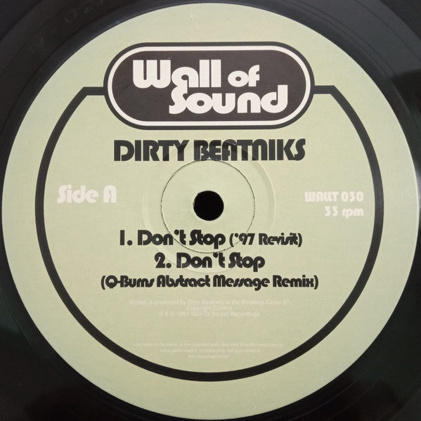 Dirty Beatniks : Don't Stop EP (12", EP)