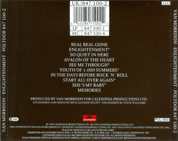 Van Morrison : Enlightenment (CD, Album)